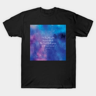 When thoughts become silent, the Soul finds peace in its own source. Upanishads T-Shirt